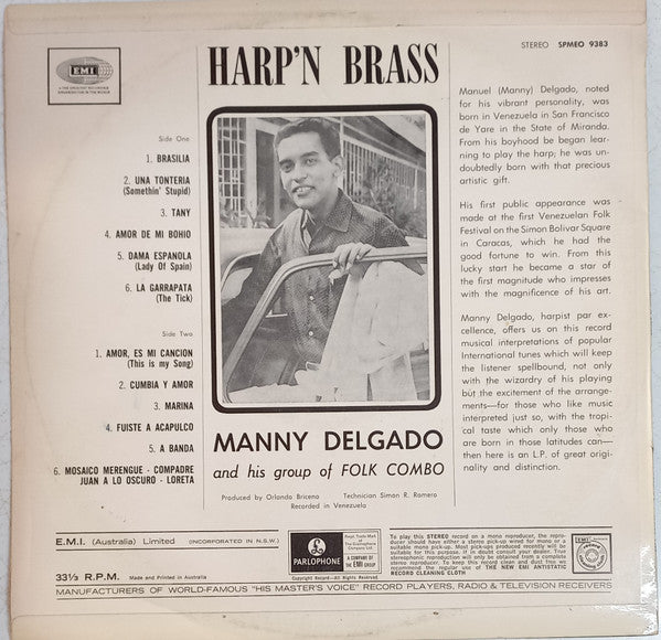 Manny Delgado Y Su Conjunto : Harp N' Brass (LP)