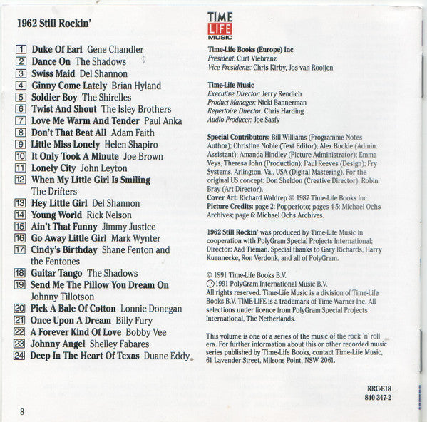 Various : The Rock 'n' Roll Era - 1962 Still Rockin' (CD, Comp, RM)