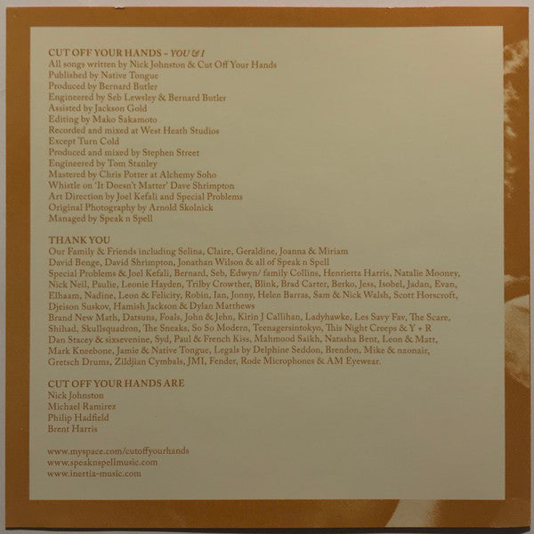 Cut Off Your Hands : You & I (CD, Album, Promo, Wat)