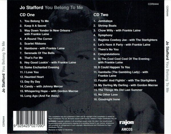 Jo Stafford : You Belong To Me (2xCD, Comp)