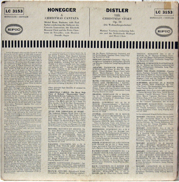 Arthur Honegger, Hugo Distler : A Christmas Cantata / The Christmas Story (LP, Album)