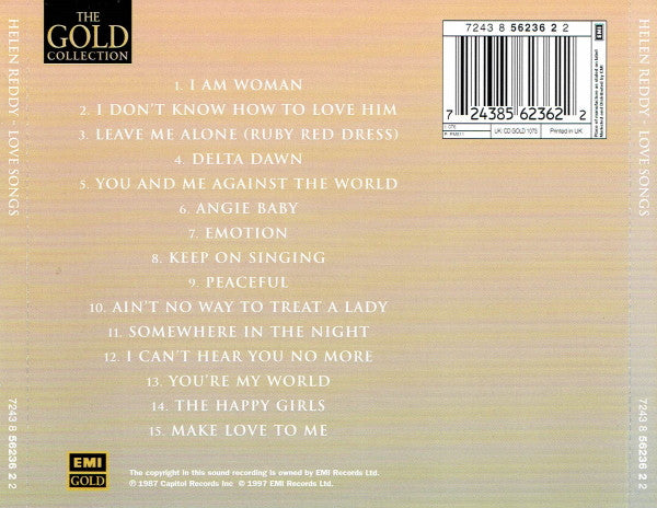 Helen Reddy : Love Songs (CD, Comp)