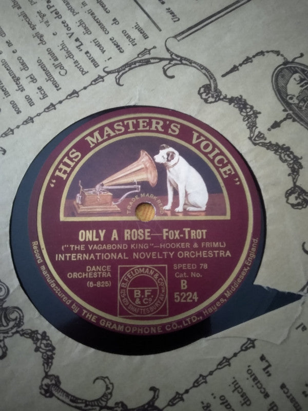 International Novelty Orchestra : Song Of The Vagabonds / Only A Rose (Shellac, 10")