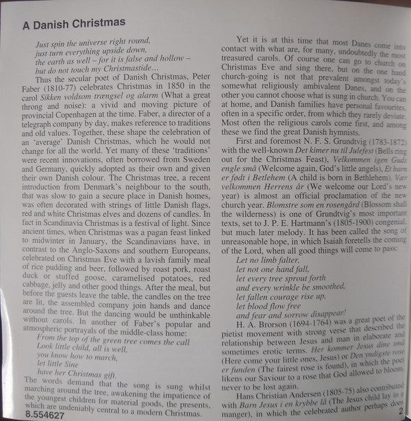 Musica Ficta · Bo Holten : A Danish Christmas - Carols By Carl Nielsen · Niels Gade · C. E. F. Weyse · J. P. E. Hartmann · P. E. Lange-Müller And Others (CD)