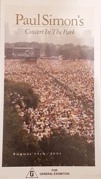 Paul Simon : Paul Simon's Concert In The Park (VHS, PAL)