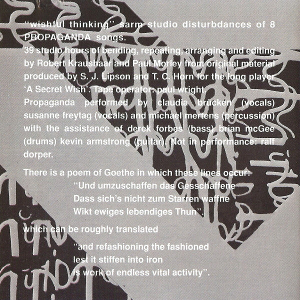 Propaganda : Wishful Thinking (CD, Album, RE)