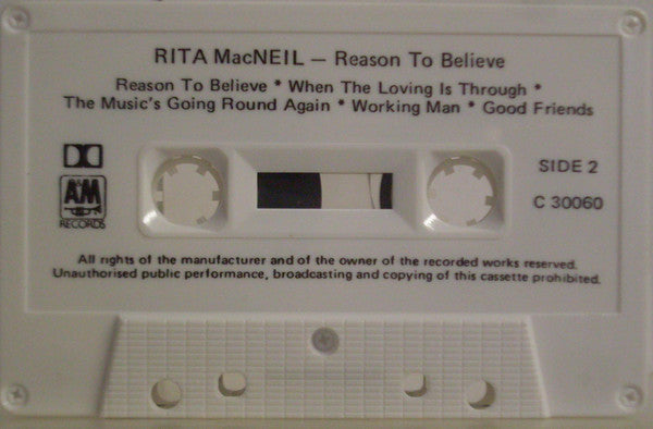Rita MacNeil : Reason To Believe (Cass)