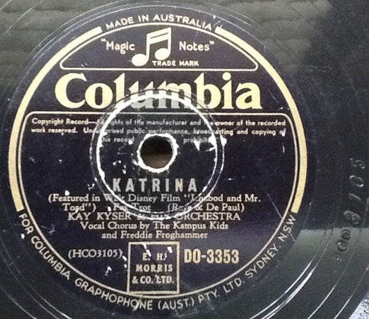 Kay Kyser And His Orchestra : Katrina / Six Times A Week (Shellac, 10")