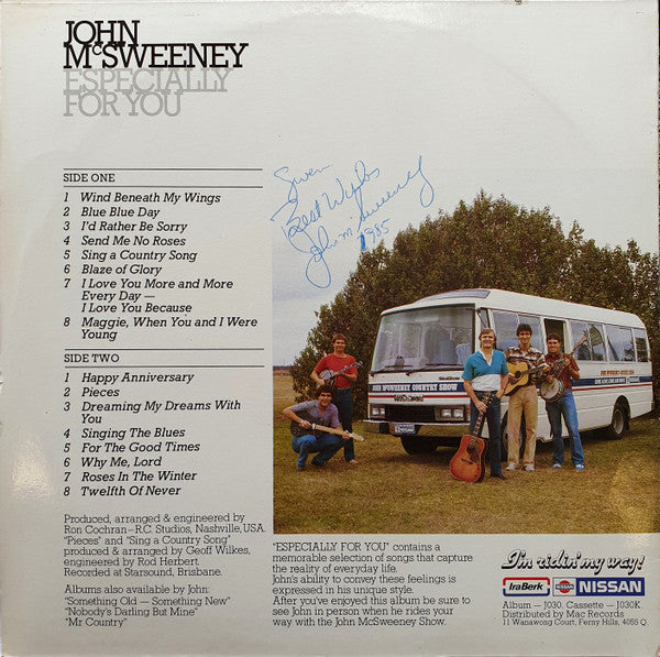 John McSweeney : Especially For You (LP, Album)