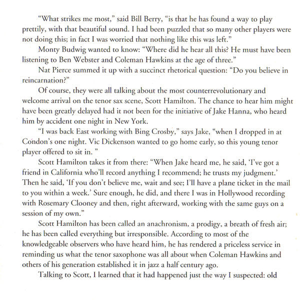 Scott Hamilton : Scott Hamilton Is A Good Wind Who Is Blowing Us No Ill (CD, Album)