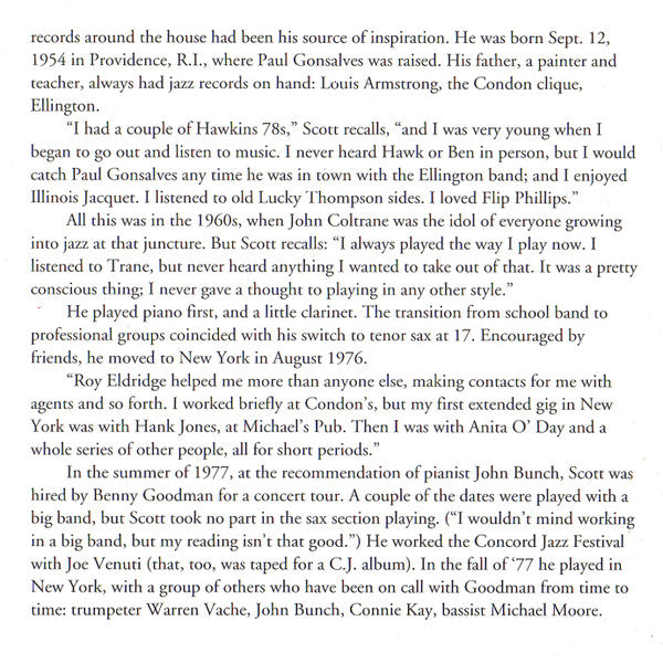 Scott Hamilton : Scott Hamilton Is A Good Wind Who Is Blowing Us No Ill (CD, Album)