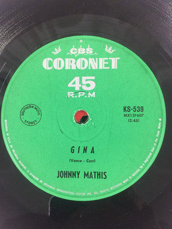 Johnny Mathis : Gina (7", Single)