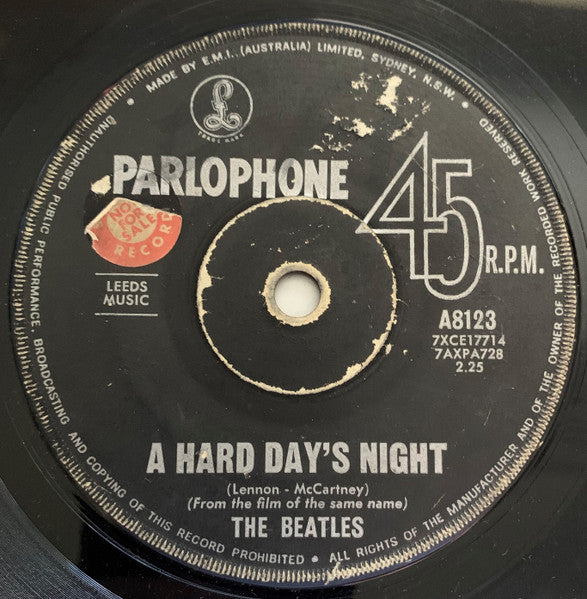 The Beatles : A Hard Day's Night (7", Single, Mono)
