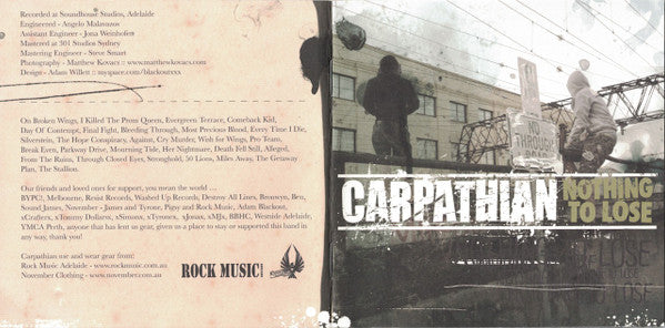 Carpathian : Nothing To Lose (CD, Album)