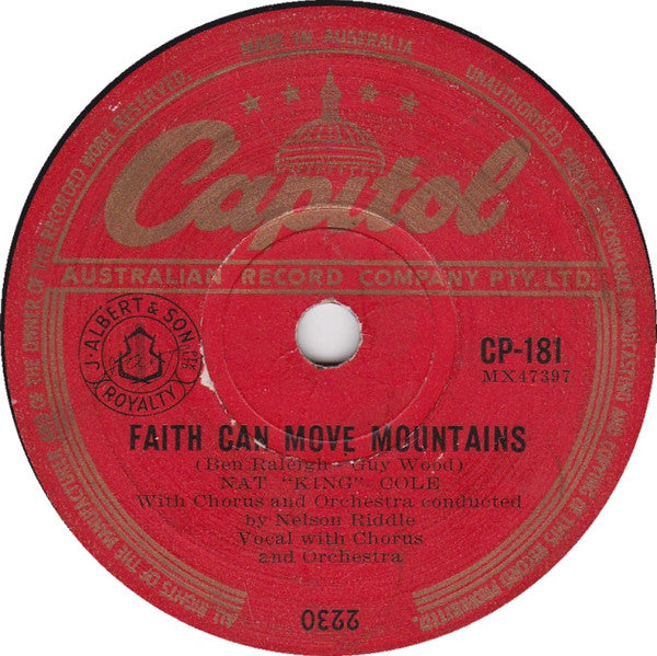 Nat "King" Cole* : Faith Can Move Mountains / The Ruby And The Pearl (Shellac, 10")