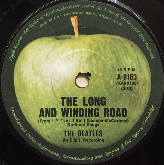 The Beatles : The Long And Winding Road (7", Single, Mono)