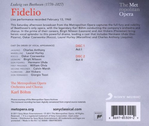 Ludwig van Beethoven, Birgit Nilsson, Jon Vickers, Hermann Uhde, Oskar Czerwenka : Fidelio  (2xCD)