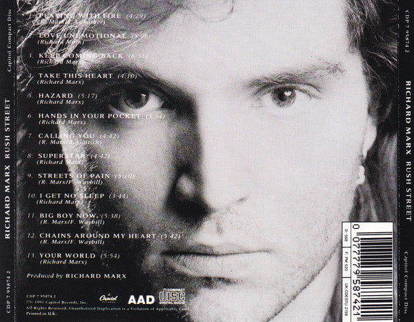 Richard Marx : Rush Street (CD, Album)