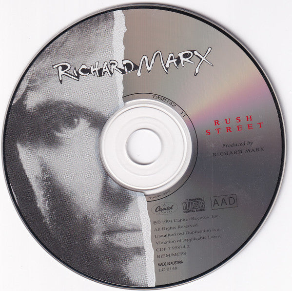 Richard Marx : Rush Street (CD, Album)