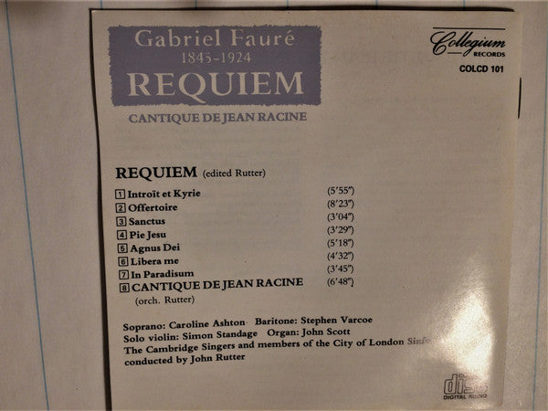 Gabriel Fauré : Requiem (CD)