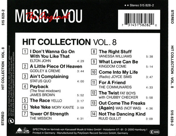 Various : The Original Music 4 You - Hit Collection Volume 8 (CD, Comp)