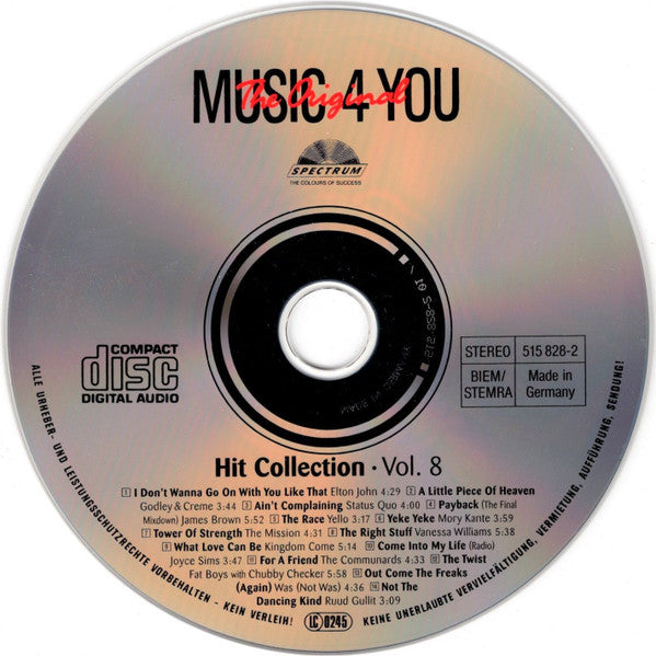 Various : The Original Music 4 You - Hit Collection Volume 8 (CD, Comp)