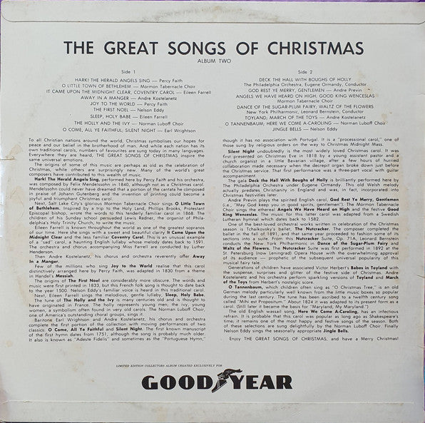 Various : The Great Songs Of Christmas (LP, Album, Comp)