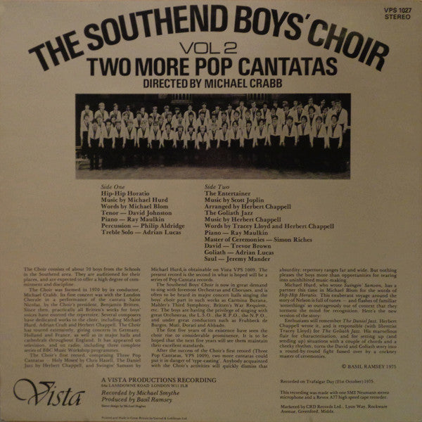 The Southend Boys' Choir* Directed By Michael Crabb (2) : Two More Pop Cantatas Vol 2 (LP)