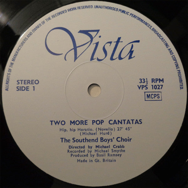 The Southend Boys' Choir* Directed By Michael Crabb (2) : Two More Pop Cantatas Vol 2 (LP)