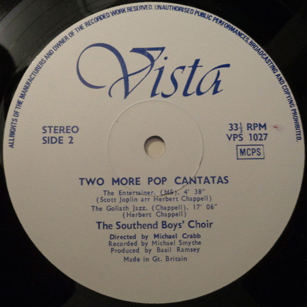 The Southend Boys' Choir* Directed By Michael Crabb (2) : Two More Pop Cantatas Vol 2 (LP)