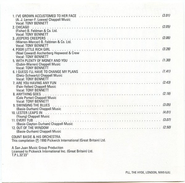 Count Basie Orchestra With Vocals By Tony Bennett : Bennett Basie (CD, Comp)