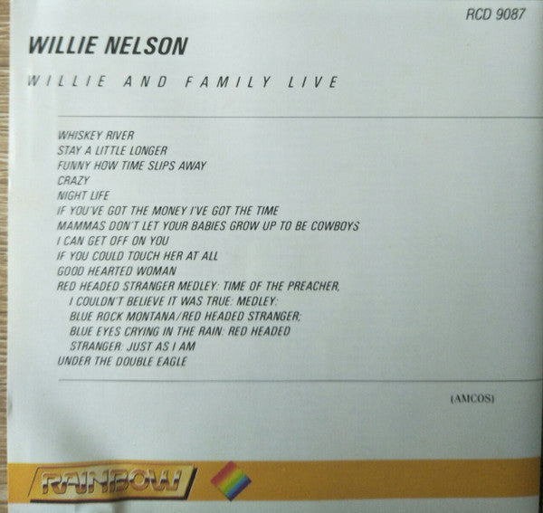 Willie Nelson : Willie And Family Live (CD, Album)