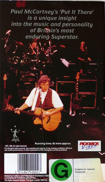 Paul McCartney : Put It There (VHS, PAL)