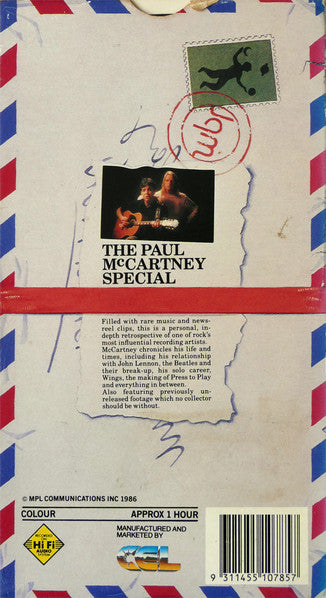 Paul McCartney : The Paul McCartney Special (VHS, PAL)