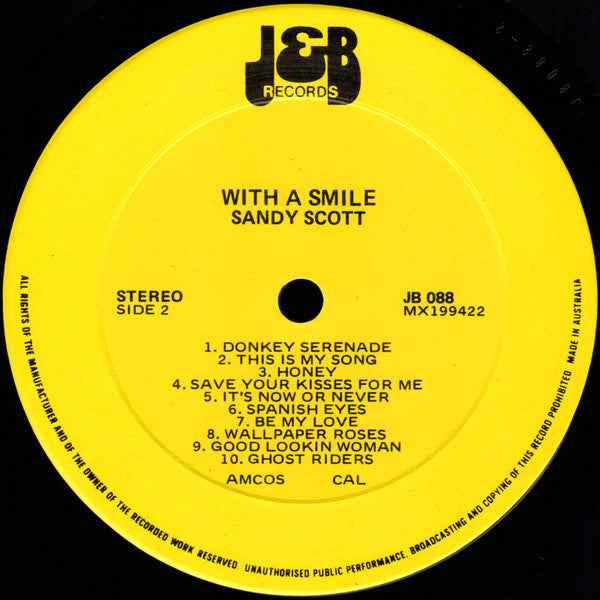 Sandy Scott (2) : With A Smile (LP, Album, Comp)