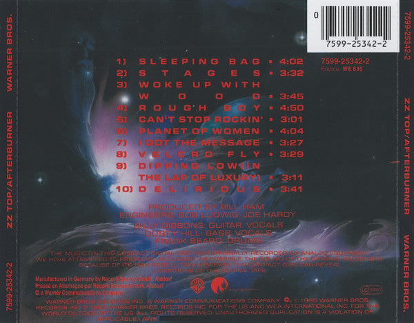 ZZ Top : Afterburner (CD, Album, RP)