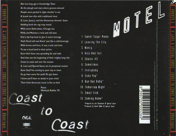 G. Love & Special Sauce : Coast To Coast Motel (CD, Album)