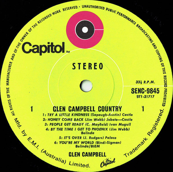 Glen Campbell : Glen Campbell Country (LP, Comp, Gre)
