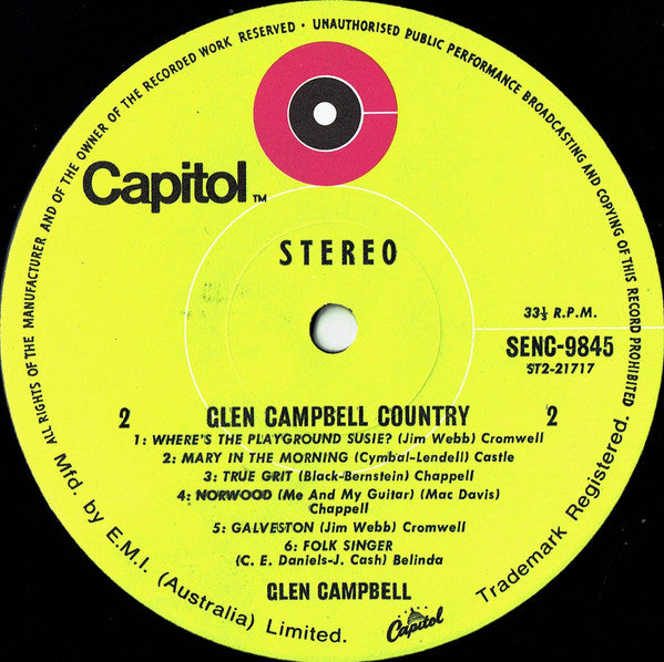 Glen Campbell : Glen Campbell Country (LP, Comp, Gre)
