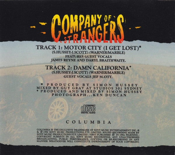 Company Of Strangers : Motor City (I Get Lost) (CD, Single)