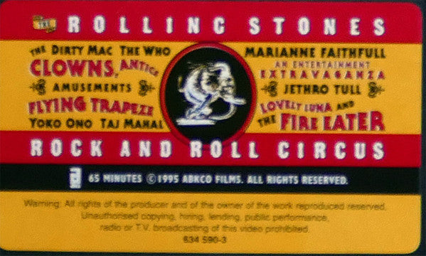 The Rolling Stones : The Rolling Stones Rock And Roll Circus (VHS, PAL)
