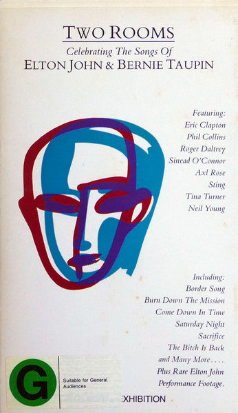 Various : Two Rooms ● Celebrating The Songs Of Elton John & Bernie Taupin (VHS, PAL)