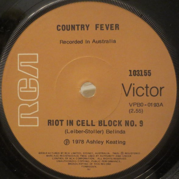 Country Fever : Riot In Cell Block No. 9 / Peter Gunn (7", Single)