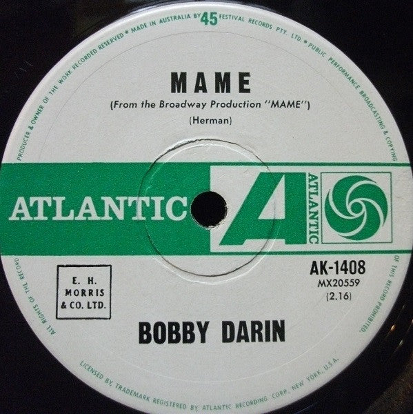 Bobby Darin : Mame / Walking In The Shadow Of Love (7", Single)