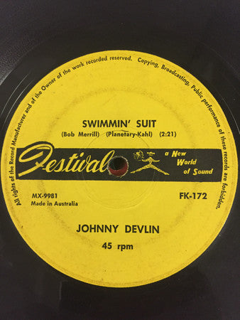 Johnny Devlin : Swimmin' Suit  (7", Single)
