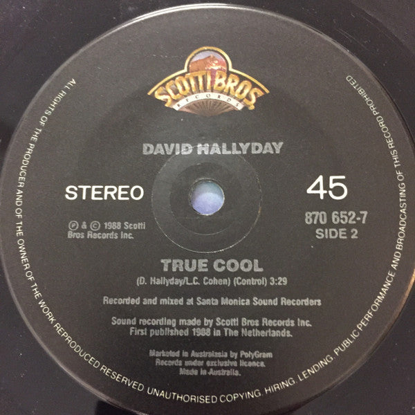 David Hallyday : High (7", Single)