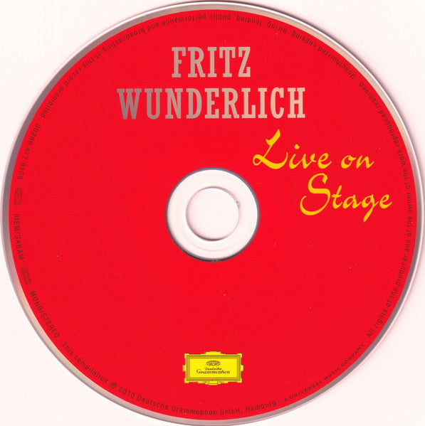 Fritz Wunderlich : Live On Stage (CD, Comp, Mono, RM)