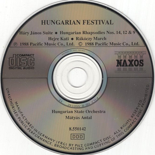 Hungarian State Orchestra, Mátyás Antal : Hungarian Festival (CD, Album)
