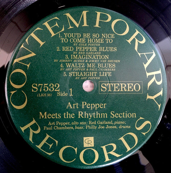 Art Pepper : Art Pepper Meets The Rhythm Section (LP, Album)