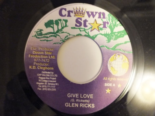 Glen Ricks / Sheperd : Give Love / It's Serious (7")